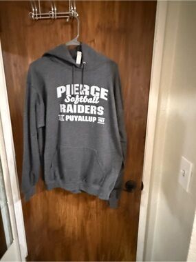 Jerzees Dark Gray Pullover Hoodie with Drawstrings